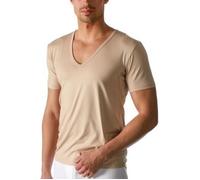 Unterziehshirt MEY "Dry Cotton Functional", Herren, Gr. 6, N-Gr, beige (natur), Single Jersey, Obermaterial: 57% Baumwolle, 38% Polyester, 5% Elasthan. Einsatz: 87% Polyester, 8% Elasthan, 5% Polyamid
