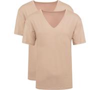 Mey Dry Cotton V-Ausschnitt Unsichtbares Unterhemd 2-Pack - Größe 3XL Beige 3XL
