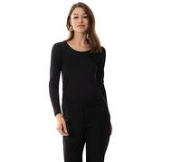 Mey Merinoshirt Spencer Exquisite Langarm mit Seide Damen Schwarz Größe 40