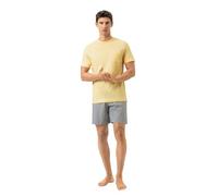 Mey Herren Anzug kurz: 2-teiliger kurzer Pyjama, Legere Passform, Unifarbenes Shirt mit Brusttasche, Kurzarm, Rundhalsausschnitt, Serie Lemon Weave