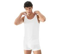 Mey Herren Athletic-Shirt - Tank Top mit Rundhalsausschnitt und schmalen Trägern - Körpernahe Passform - Single Jersey - In Weiss und Blau - Basic Serie Network - 34200
