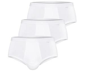Mey Herren Slips mit Eingriff, Serie Noblesse (DE/NL/SE/PL, Alphanumerisch, M, Regular, Regular, 3 x weiß)