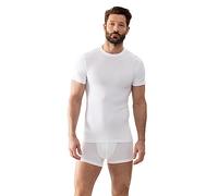Mey Herren T-Shirt - Kurzärmliges Unterhemd mit Rundhalsausschnitt ohne auftragende Seitennähte - Körpernahe Passform - Feinripp - Weiss - Gr. M bis XXL - Basic Serie Software - 42503