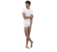 Mey Herren V-Neck Shirt - Kurzärmliges T-Shirt mit V-Ausschnitt und körpernaher Passform - Ohne auftragende Seitennähte - Feinripp - In Weiss und Schwarz - Gr. M bis XXL - Serie Software - 42607