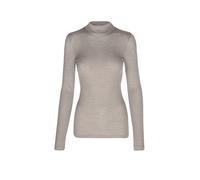 MEY Langarmshirt WOOL LOVE deep taupe hellbraun | S/M