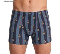 Mey Unterhose yacht blue, Gemustert