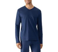 Mey Longsleeve Herren V-Ausschnitt Baumwolle blau, XL