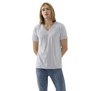 Mey Herren T-Shirt Serie Dry Cotton Colour V-Ausschnitt Regular Fit Hellgrau Melange Größe M