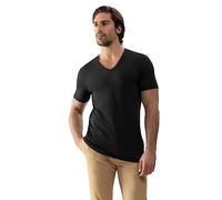 Mey T-Shirt Dry Cotton Colour V-Ausschnitt Regular Fit Herren Schwarz Medium