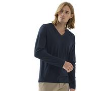 Mey Pyjamashirt Dry Cotton Colour Langarm Regular Fit Einfarbig Yacht Blue L