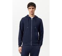 Mey Modern Fit Sweatjacke mit Kapuze blau, Einfarbig