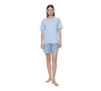 Mey Shorty "Flower Meadow" Damen Interlock 100% Baumwolle Blau Gr. 42