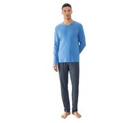 Mey Nachtwäsche Serie Micro Blue Herren Schlafanzüge lang Recent Blue (M)
