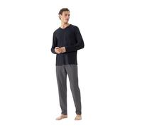 Mey Nachtwäsche Serie Octagon Geo Herren Schlafanzüge lang Indigo S(S)