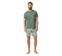 Mey Nachtwäsche Serie Palm Stripes Herren Schlafanzüge kurz Palm Hue (S)
