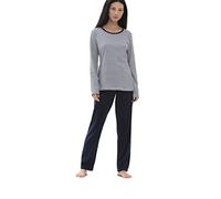 Mey Nachtwäsche Serie Paula Damen Schlafanzüge lang Night Blue 3XL(48)