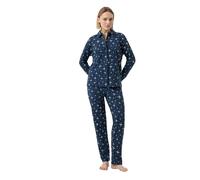 Mey Nachtwäsche Serie Polar Sky Damen Schlafanzüge Deep Marine L(42)