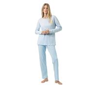 Mey Nachtwäsche Serie Simple Stripes Damen Schlafanzüge Alice Blue XL(44)