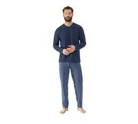 Schlafanzug MEY "STRAIGHT" Gr. L, blau (yacht blue) Damen Homewear-Sets (25831050-L) yacht blue