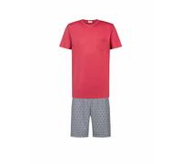 Mey Nachtwäsche Serie Soft Circles Herren Schlafanzüge kurz Red Sunset M(M)