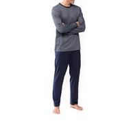 Mey Pyjama Herren Rundhals Baumwolle blau, 48 (M)
