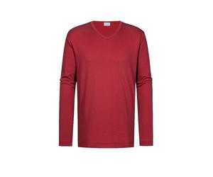 MEY Pyjama Langarmshirt true red rot | S