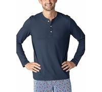 MEY Pyjama Langarmshirt yacht blue blau | XXL