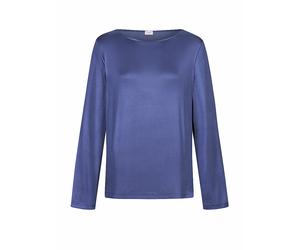MEY Pyjamashirt PURE SHINE astral night blau | M