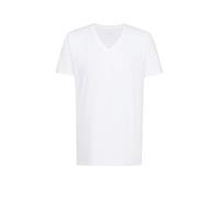Mey Pyjamashirt Herren Dry Cotton Colour V-Ausschnitt Regular Fit Weiß Größe S