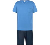 Mey Regular Fit Schlafanzug Recent Blue, Einfarbig