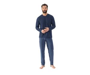 Mey Regular Fit Schlafanzug yacht blue, Einfarbig