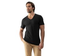 Mey Regular Fit T-Shirt V-Ausschnitt schwarz, Einfarbig