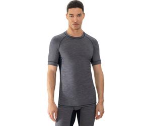 Mey Slim Fit T-Shirt Rundhals blau, Einfarbig