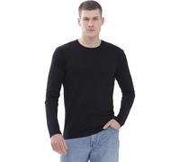Mey Slim Fit T-Shirt Rundhals schwarz, Einfarbig