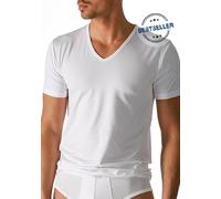 Unterziehshirt MEY "Dry Cotton", Herren, Gr. 8 (XXL), N-Gr, weiß, Single Jersey, Obermaterial: 57% Baumwolle, 38% Polyester, 5% Elasthan, unifarben, körpernah, V-Ausschnitt, Unterhemden, mit V-Ausshni