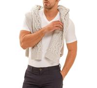 Mey T-Shirt Herren V-Ausschnitt Mikrofaser weiß, 6 (L)