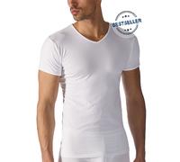 Mey T-Shirt Herren V-Ausschnitt Viskose weiß, 5 (M)