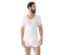 Mey Herren V-Neck Shirt Casual Cotton Pima Baumwolle Weiß XL 1/2 Arm