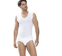 Achseltop MEY "Casual Cotton (K)", Herren, Gr. S, weiß, Feinripp, Obermaterial: 100% Baumwolle, körpernah, V-Ausschnitt, Unterhemden, ohne auftragende Seitennähte (52763423-S) weiß