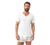 Mey Herren T-Shirt Serie Dry Cotton V-Ausschnitt 1/2 Arm Baumwolle Weiß L (6)