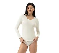 Mey Langarmshirt Exquisite 70% Schurwolle, 30% Seide Weiß Größe 48