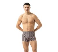 Mey Trunk Shorty Schwarz & Rot gestreift