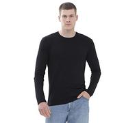 Mey Longsleeve Herren Rundhals Mikrofaser schwarz, 8 (XXL)