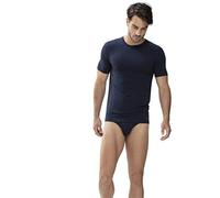 Mey T-Shirt mit geripptem Rundhalsausschnitt in Marineblau, Größe L