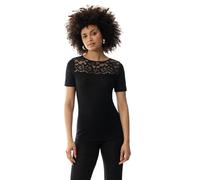 Mey Damen T-Shirt Serie "Wool Love" Merinowolle Schwarz S/M