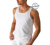 Mey Tanktop Herren Rundhals Baumwolle weiß, 4 (S)
