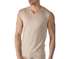 Mey Tanktop Herren V-Ausschnitt Baumwolle beige, 4 (S)