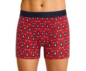 Mey Trunk Shorty rot mit Gewichtheber-Print