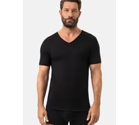 Mey Herren T-Shirt Dry Cotton - V-Ausschnitt, 1/2-Arm, körpernahe Passform - Schwarz XL