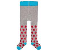 Meyco Loud + Proud Unisex Kinder Gestrickt, Gots Zertifiziert Strumpfhose, Grey/Birds, 98-104 EU